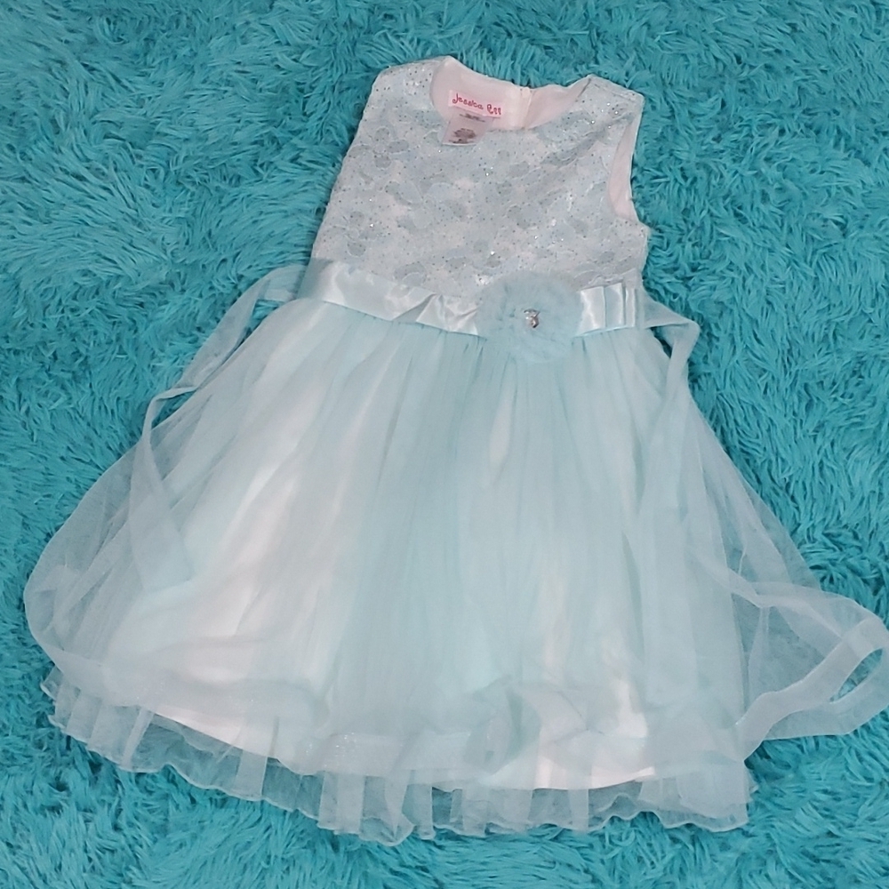 Jessica Ann Seafoam Green Tulle Dress